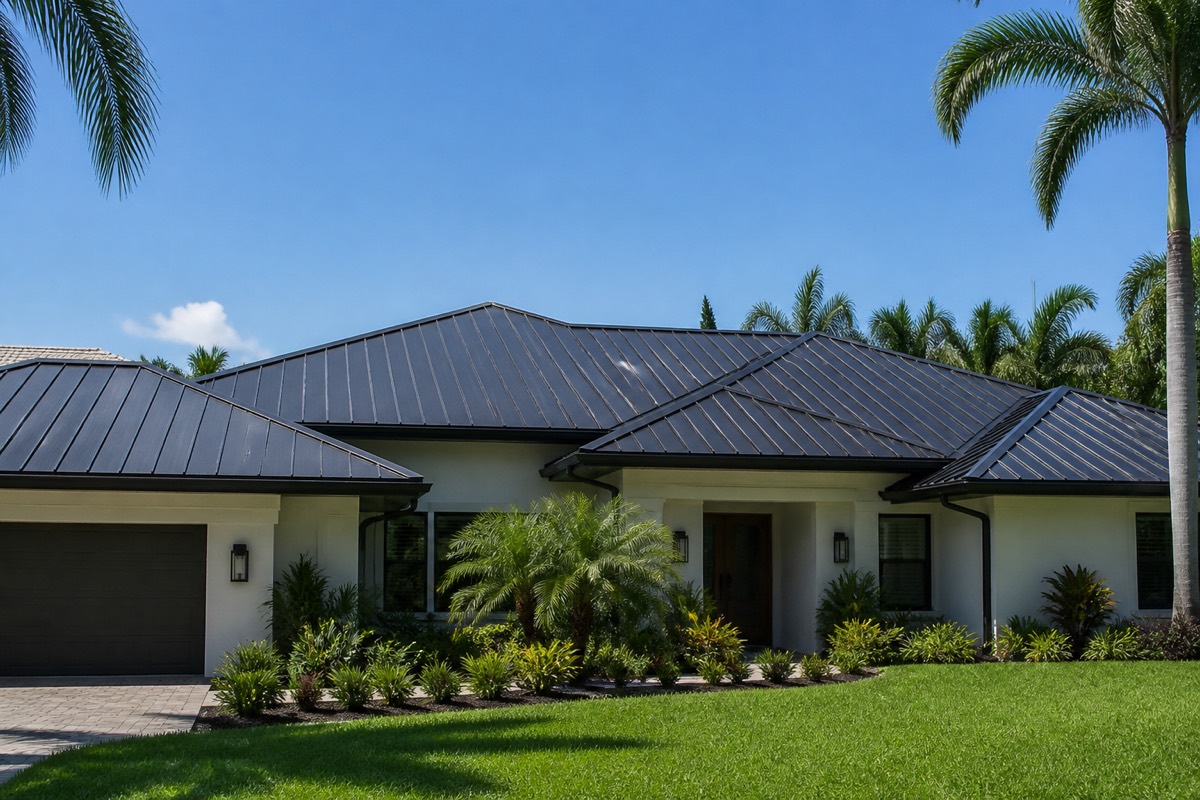 Metal roof in the heat in Hudson